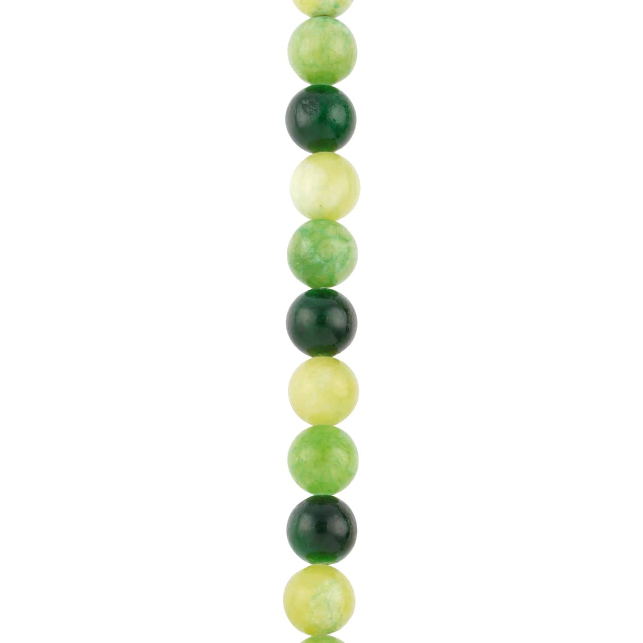 12 Pack: Green Dyed Quartz Round Beads, 8mm by Bead Landing™